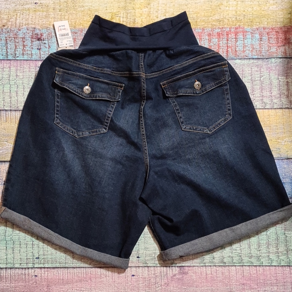 Indigo Blue Motherhood Plus 3X Pre Pegnancy Shorts - Picture 2 of 4